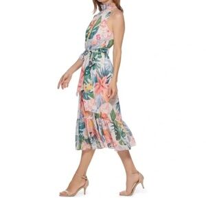 Eliza J Tropical Floral Print Dress Size 12
